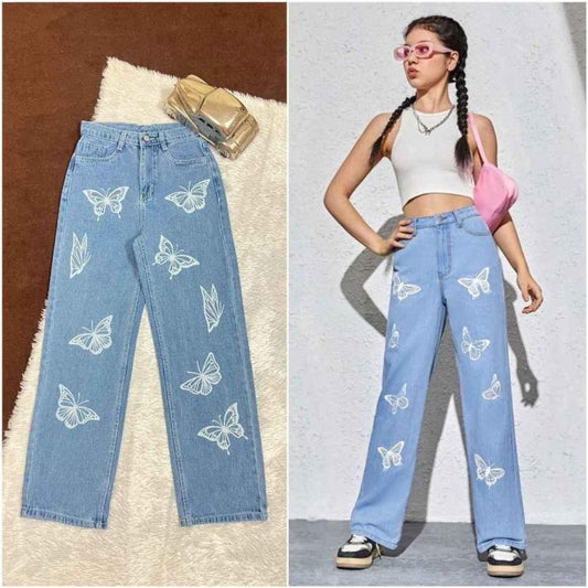 printed jeans for women