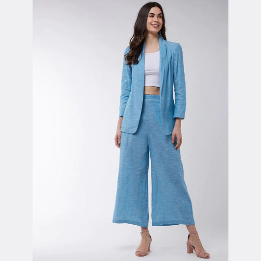 Blue Blazer and pant set for women