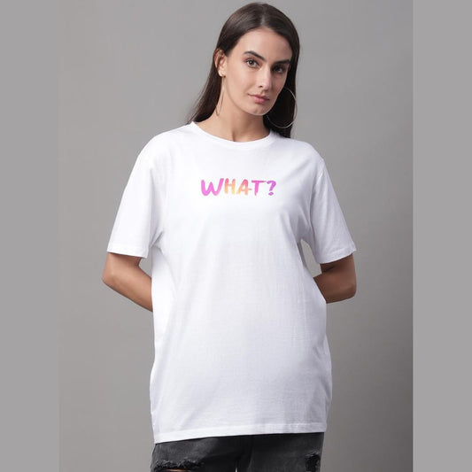white printed t-shirt